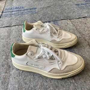 Adidas White and Green Classic Sneakers